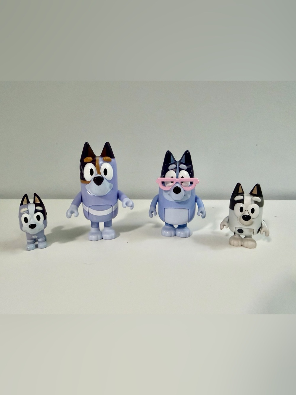 ($25 when you bundle) Bluey Figures: uncle stripe, muffin, socks, and gran